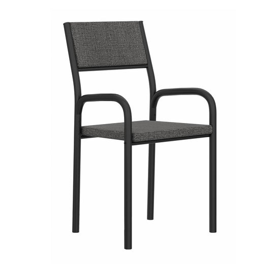 Techni Mobili Office Visiting Chair with metal frame, Black