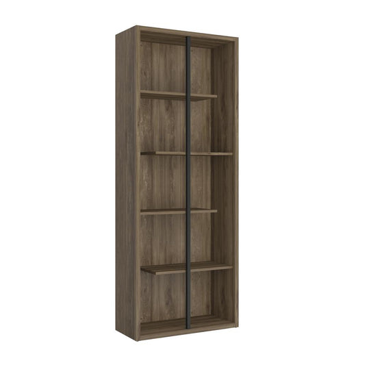 Techni Mobili Standard 5-Tier wooden bookcase, Walnut