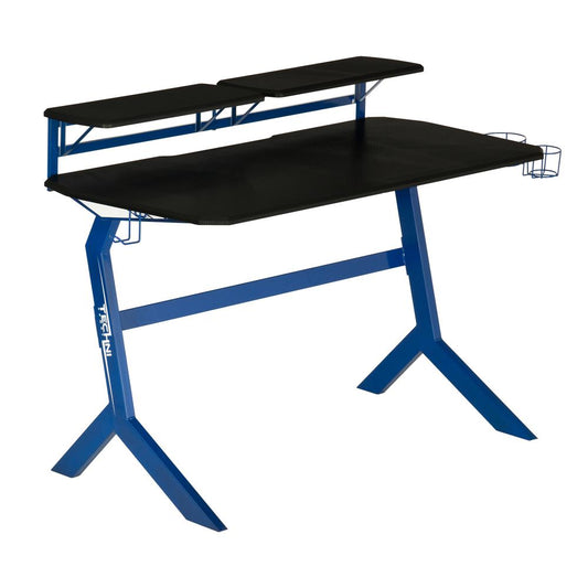 Techni Sport Blue Stryker Gaming Desk, Blue