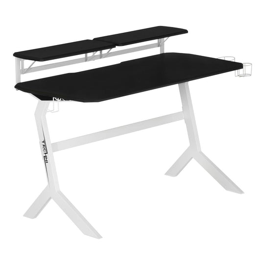 Techni Sport White Stryker Gaming Desk, White