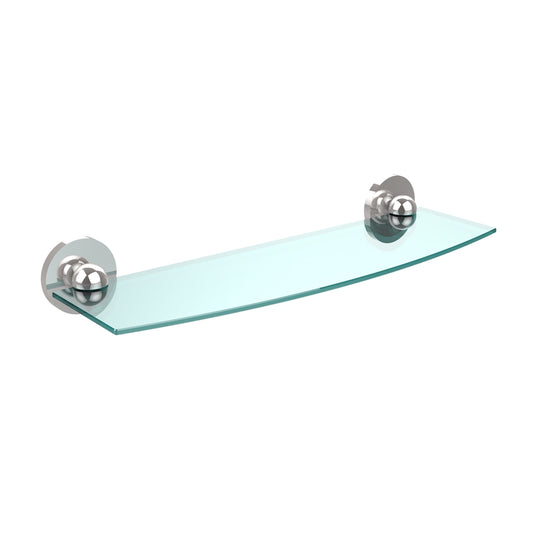 1033/18-PC Skyline Collection 18 Inch Glass Shelf, Polished Chrome