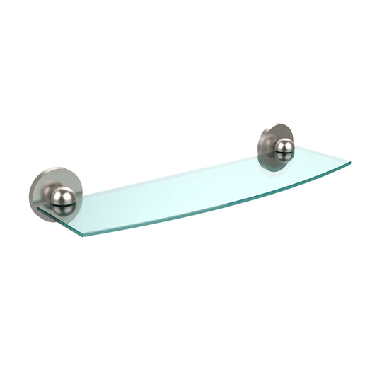 1033/18-SN Skyline Collection 18 Inch Glass Shelf, Satin Nickel