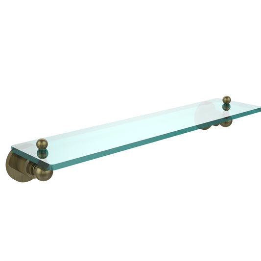 AP-1/22-ABR Astor Place 22 inch Glass Vanity Shelf with Beveled Edges, Antique Brass