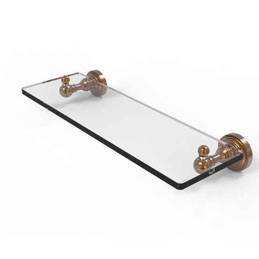 DT-1/16-BBR Dottingham Collection 16 Inch Single Glass Shelf, Brushed Bronze