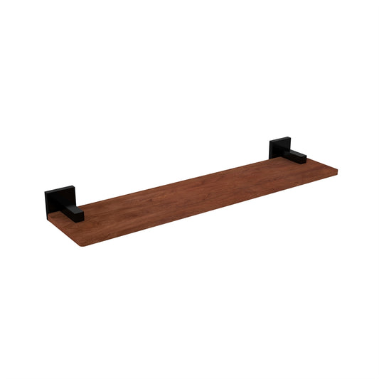 MT-1-22-IRW-BKM Montero Collection 22 Inch Solid IPE Ironwood Shelf, Matte Black