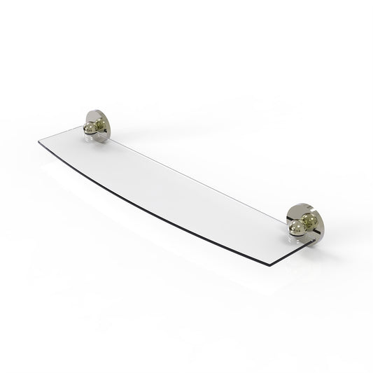 P1033/24-PNI Prestige Skyline Collection 24 Inch Glass Shelf, Polished Nickel