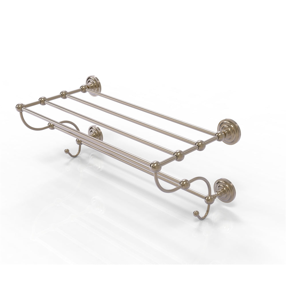 PQN-HTL/24-5-PEW Prestige Que New Collection 24 Inch Train Rack Towel Shelf, Antique Pewter