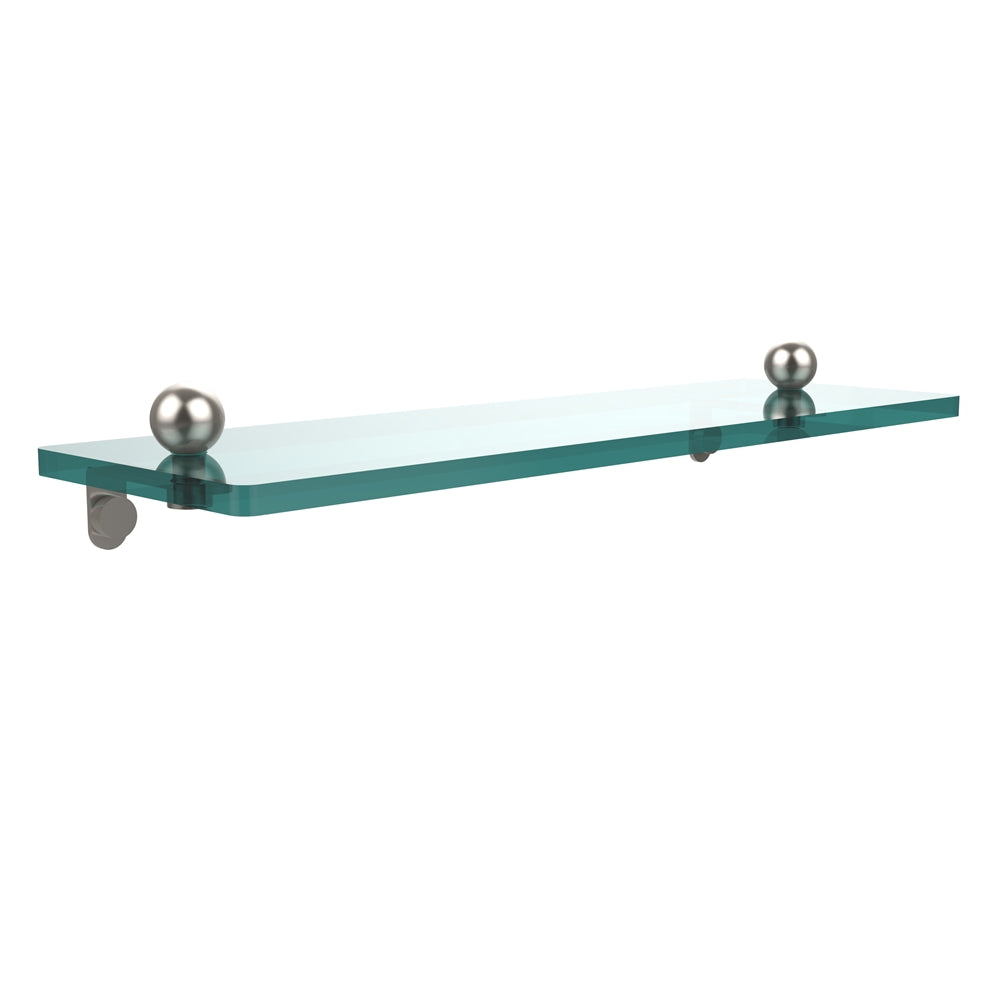 PR-1/16-SN 16 Inch Glass Vanity Shelf with Beveled Edges, Satin Nickel