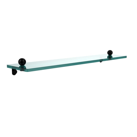 PR-1/22-BKM 22 Inch Glass Vanity Shelf with Beveled Edges, Matte Black