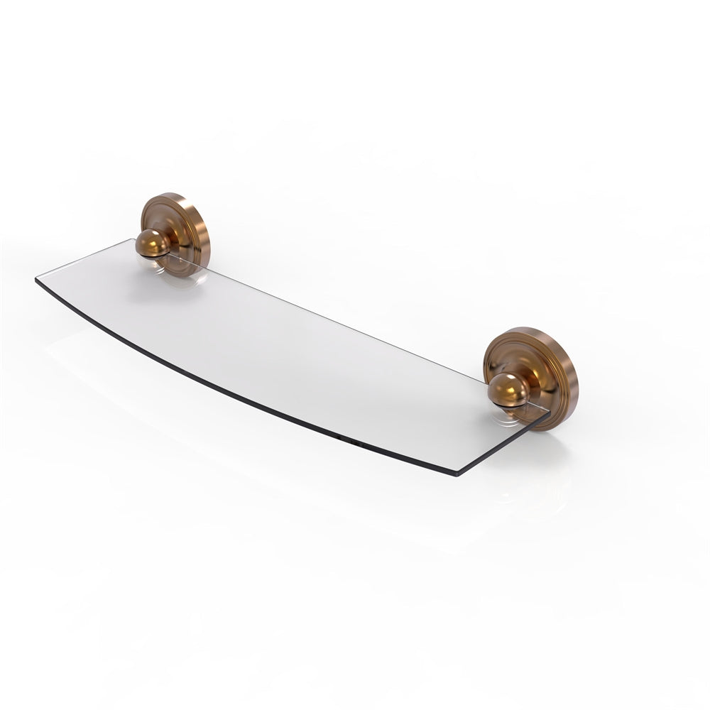 PR-33/18-BBR Prestige Regal Collection 18 Inch Glass Shelf, Brushed Bronze