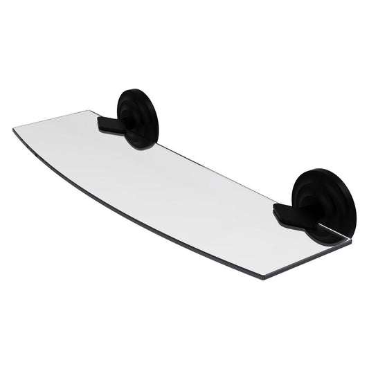 QN-33/18-BKM Que New Collection 18 Inch Glass Shelf, Matte Black