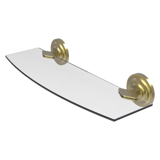 QN-33/18-SBR Que New Collection 18 Inch Glass Shelf, Satin Brass