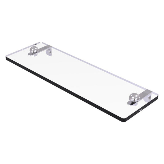 RC-1/16-SCH 16 Inch Glass Vanity Shelf with Beveled Edges, Satin Chrome