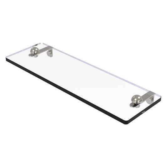 RC-1/16-SN 16 Inch Glass Vanity Shelf with Beveled Edges, Satin Nickel