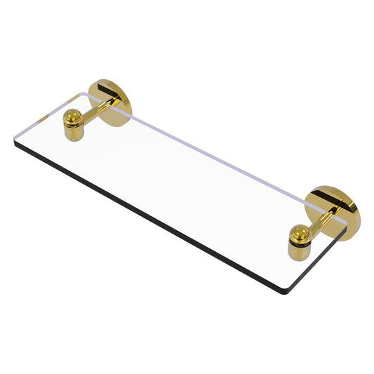 TA-1/16-PB Tango Collection 16 Inch Glass Vanity Shelf with Beveled Edges, Polished Brass