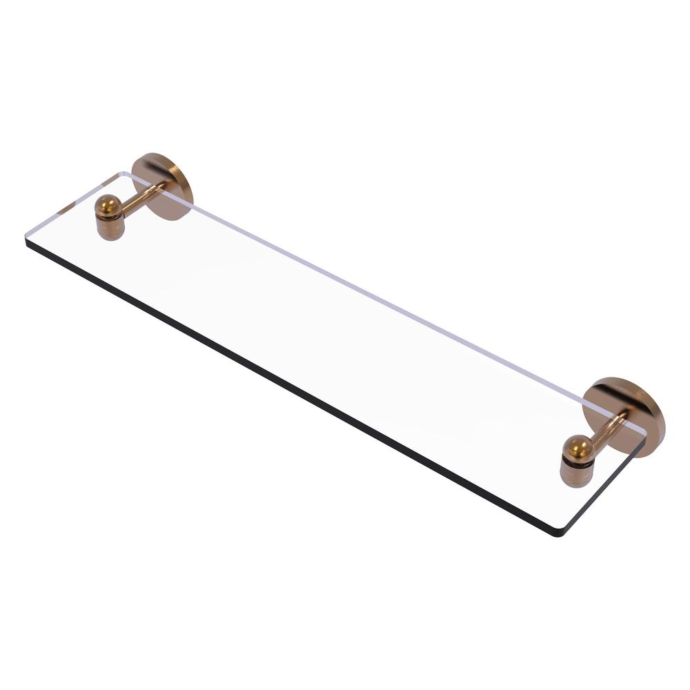 TA-1/22-BBR Tango Collection 22 Inch Glass Vanity Shelf with Beveled Edges, Brushed Bronze