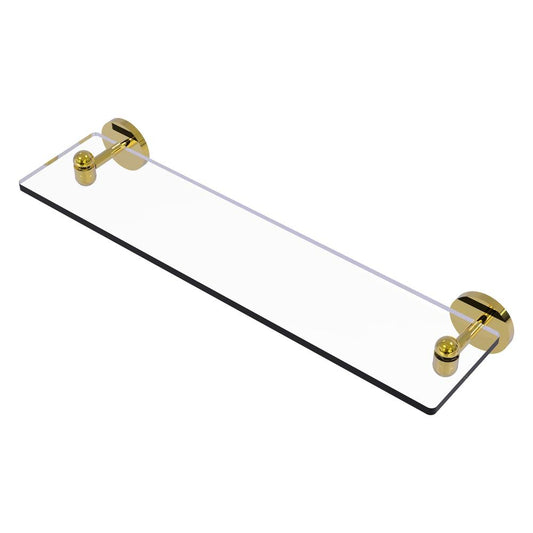 TA-1/22-PB Tango Collection 22 Inch Glass Vanity Shelf with Beveled Edges, Polished Brass