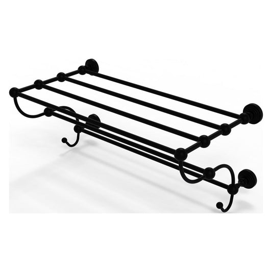 WP-HTL/24-5-BKM Waverly Place Collection 24 Inch Train Rack Towel Shelf, Matte Black