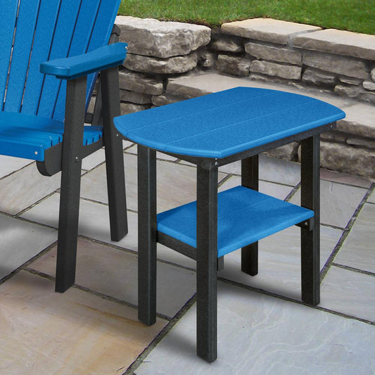 OS Home and Office Model 525BBK Oval End Table in Blue with a Black Base, Made in the USA