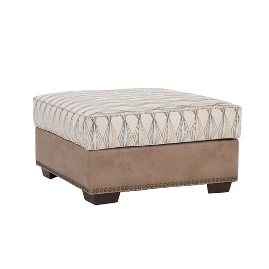 American Furniture Classics Model 8-080-S246V6 Ottoman in Parchment Chenille Fabric