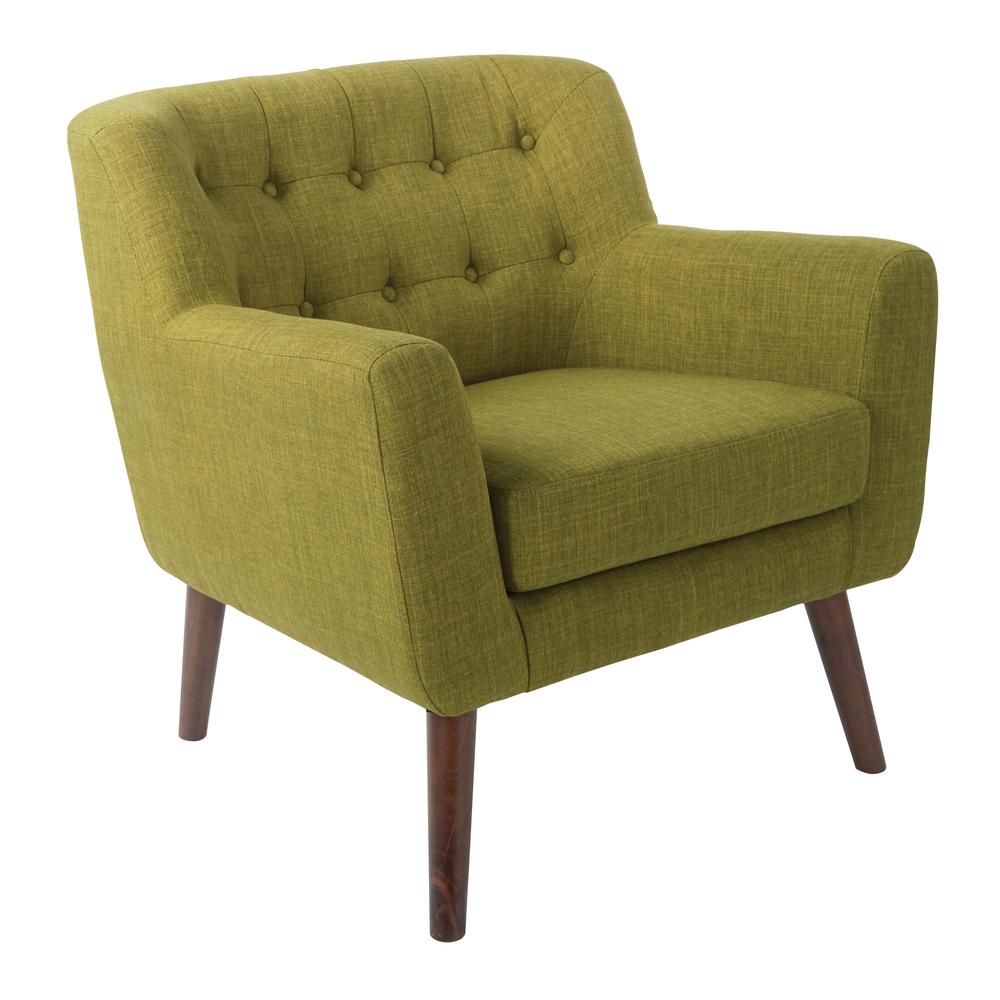 OS Home and Office Furniture Model MLL51-M17 Green Mid Century Lounge Chair