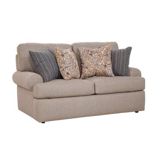 American Furniture Classics Two Cushion Loveseat and 4 Accent Pillows