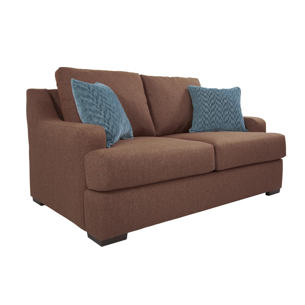 American Furniture Classics Model 8-020-A65V2 Earthtone Cinnamon Sloped Track Arm Loveseat