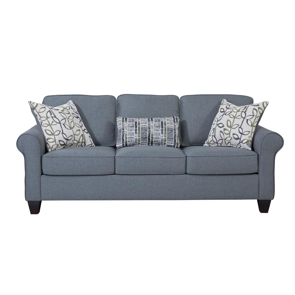 American Furniture Classics Sofa with Rolled Arms and 3 Accent Pillows