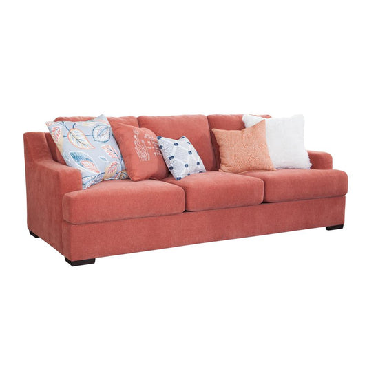 Classic Paprika Sofa with Five Pillows