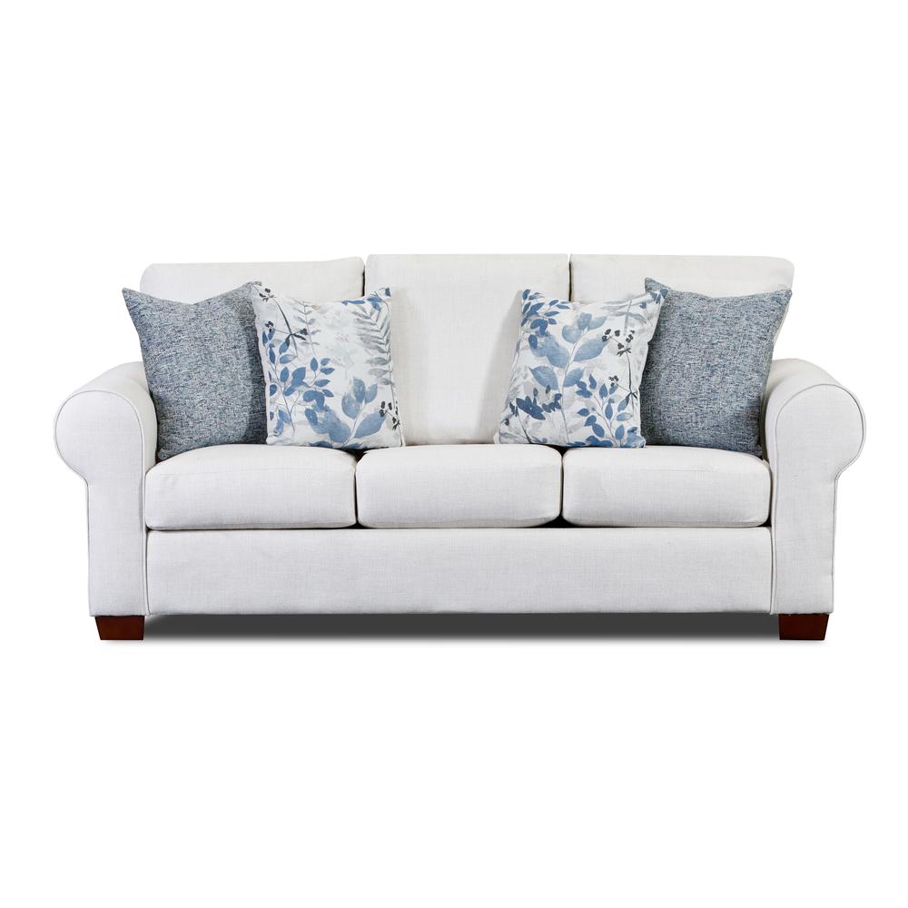 Living Room Pembroke Sofa Sleeper with Four Throw Pillows