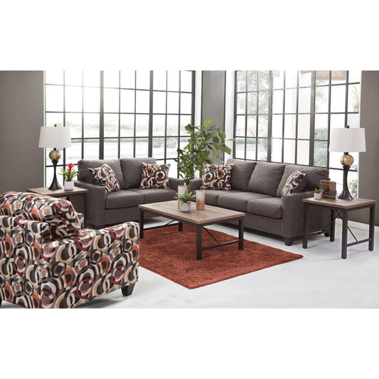 American Furniture Classics Apartment Sized Sofa with 2 Accent Pillows