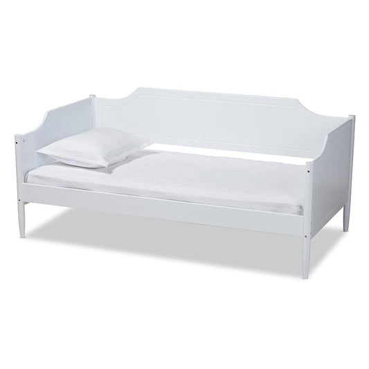 Alya Classic Traditional Farmhouse White Finished Wood Twin Size Daybed