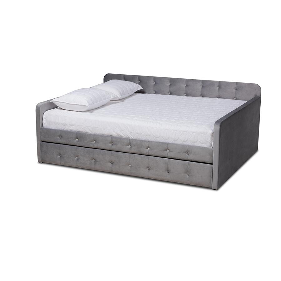 Button Tufted Full Size Daybed with Trundle