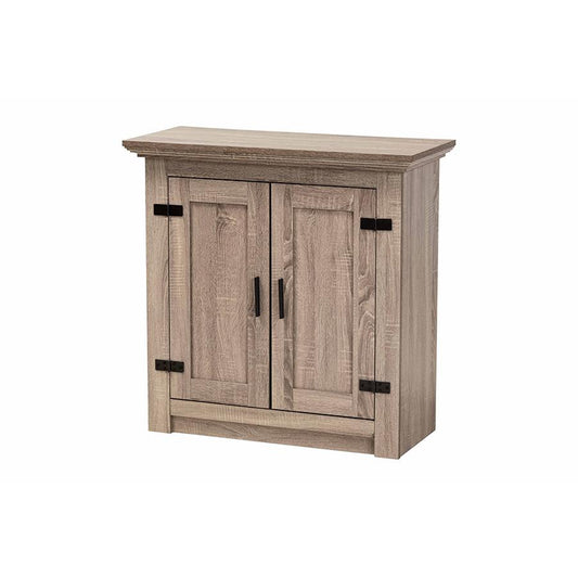 Bruce Modern Farmhouse Oak Brown Finished Wood 2-Door Shoe Storage Cabinet