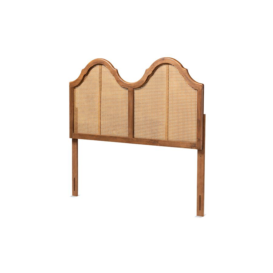 Synthetic Rattan Full Size Arched Headboard