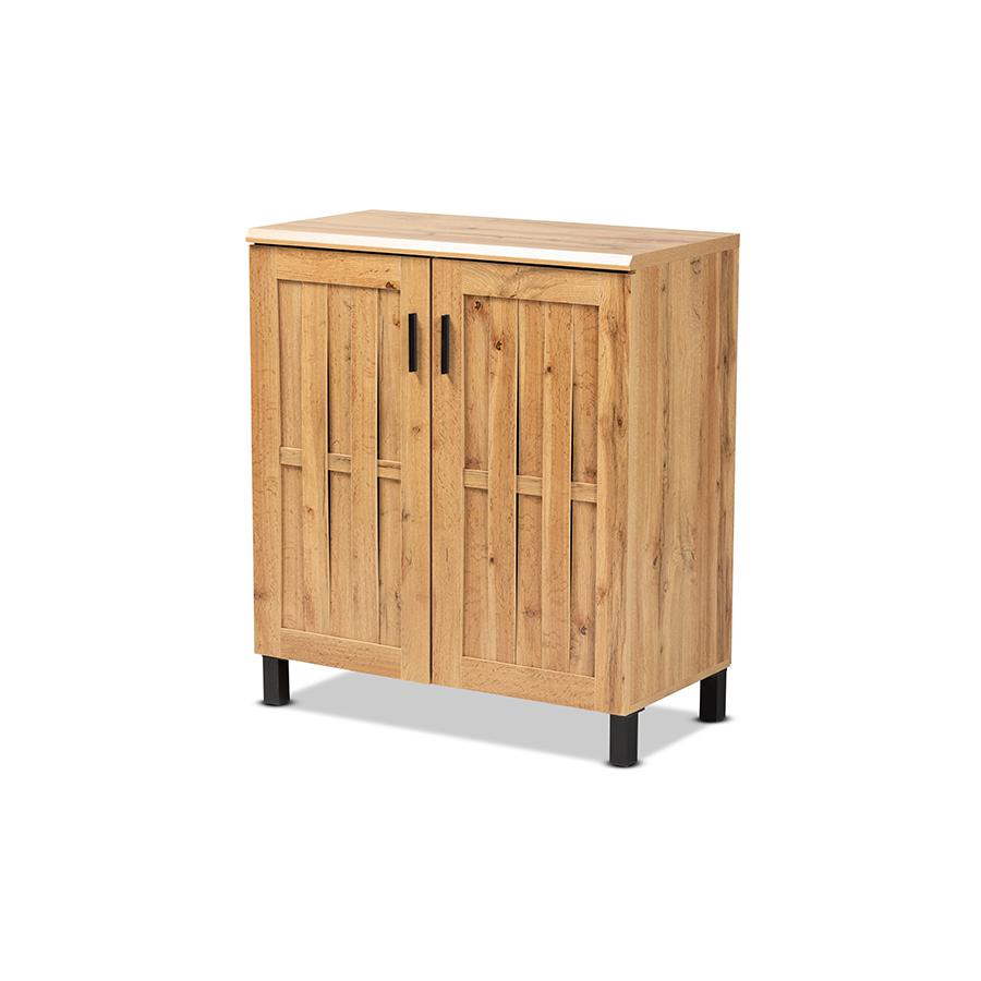 Excel Modern and Contemporary Oak Brown Finished Wood 2-Door Storage Cabinet