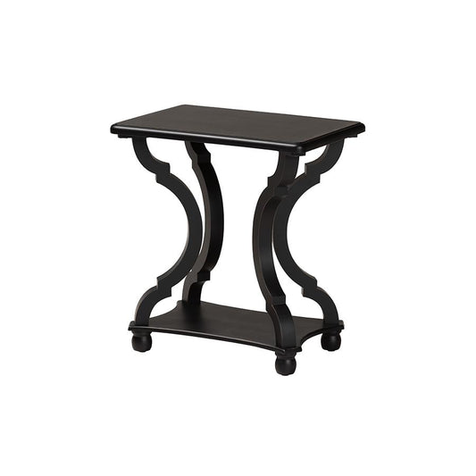 Baxton Studio Cianna Classic and Traditional Black Wood End Table