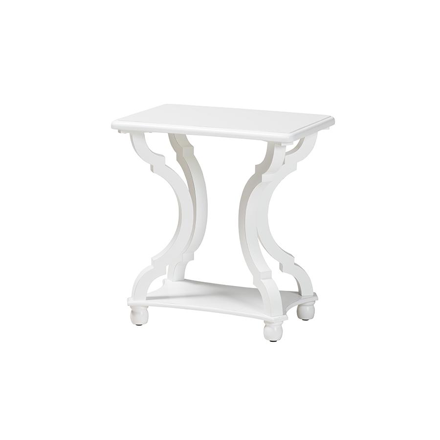 Baxton Studio Cianna Classic and Traditional White Wood End Table