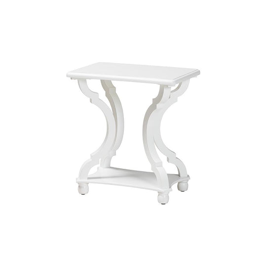 Baxton Studio Cianna Classic and Traditional White Wood End Table