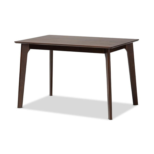 Seneca Modern and Contemporary Dark Brown Finished Wood Dining Table