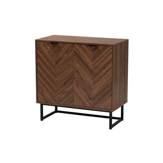 Baxton Studio Sadia Modern Walnut Brown Finished Wood Storage Cabinet