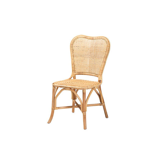 bali & pari Irene Modern Bohemian Natural Rattan Dining Chair