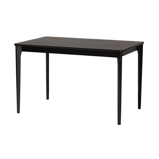 Baxton Studio Sherwin Mid-Century Modern Black Finished Wood Dining Table