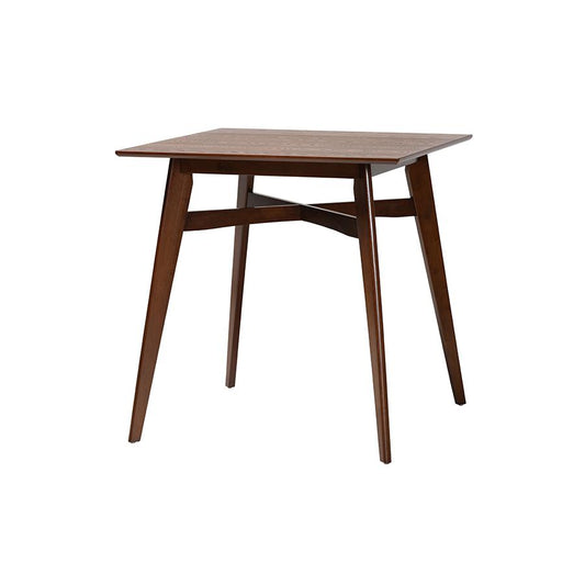 Leena Mid-Century Modern Walnut Brown Finished Wood Counter Height Pub Table