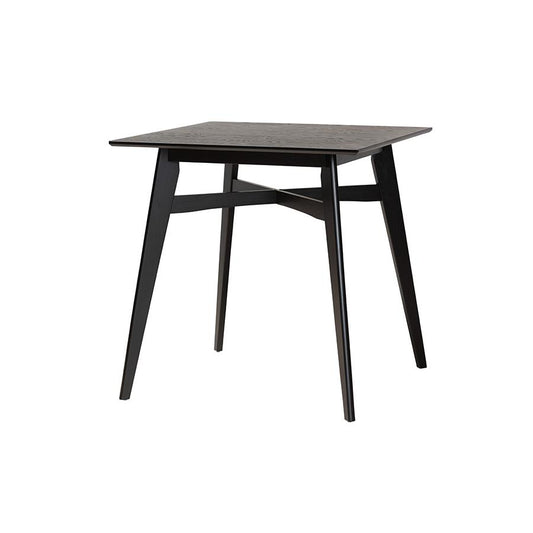 Leena Mid-Century Modern Black Finished Wood Counter Height Pub Table