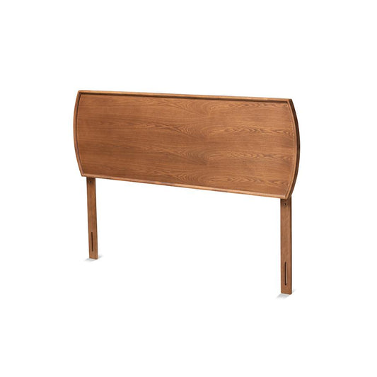 Laurien Mid-Century Modern Ash Walnut Finished Wood Queen Size Headboard