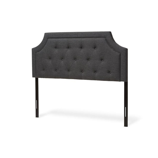 Baxton Studio Mars Modern and Contemporary Dark Grey Fabric Queen Size Headboard