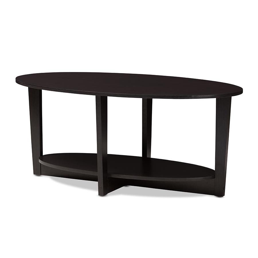 Baxton Studio Jacintha Modern and Contemporary Wenge Brown Finished Coffee Table