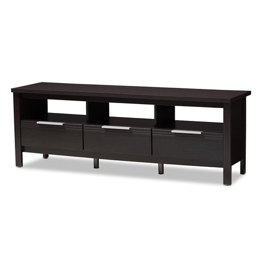 Baxton Studio Elaine Modern and Contemporary Wenge Brown Finished TV Stand