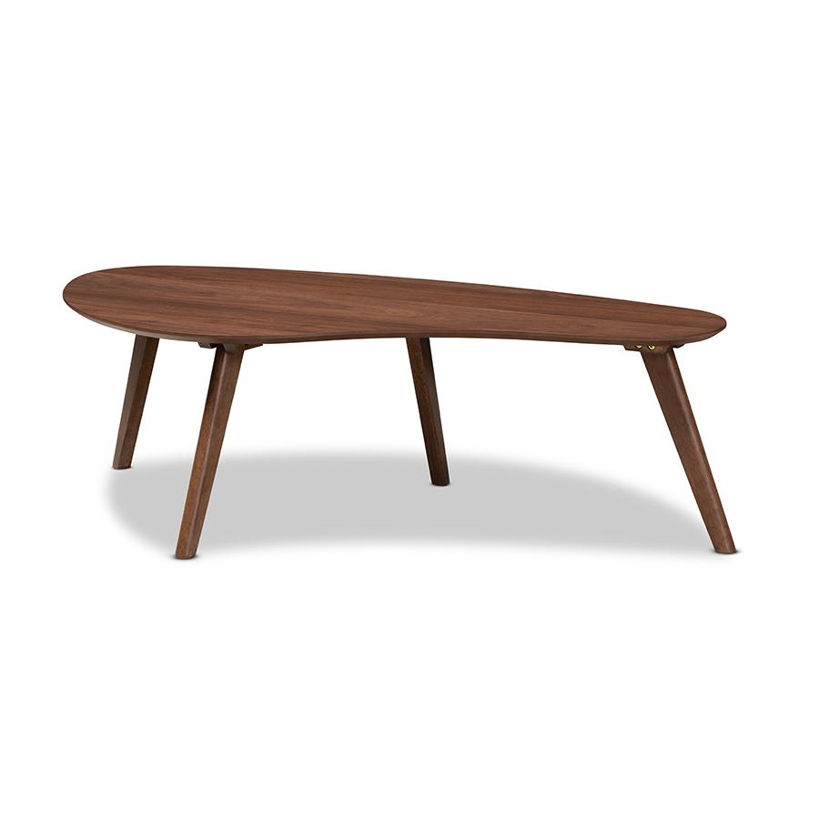 Baxton Studio Scarlette Mid-Century Modern Walnut Finished Coffee Table